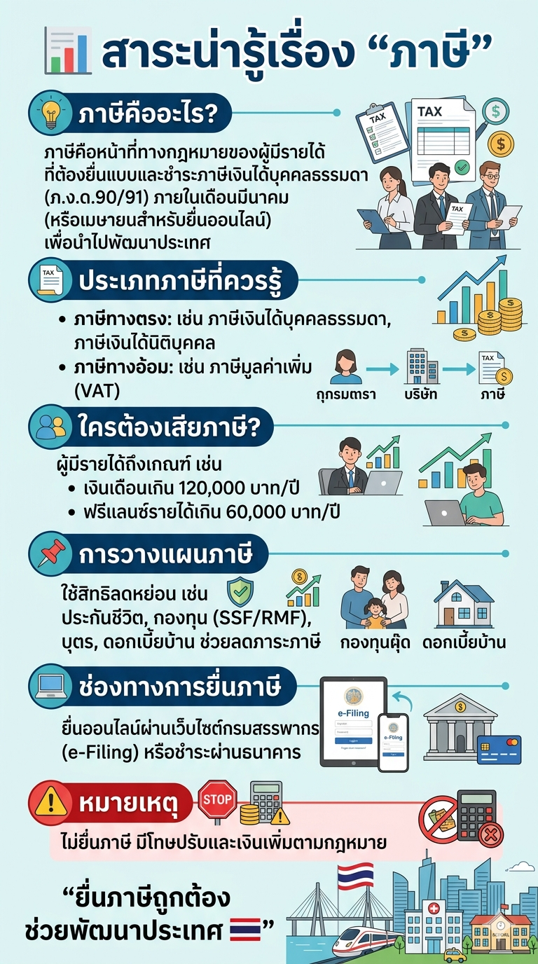 สาระน่ารู้สำคัญเกี่ยวกับการชำระภาษี