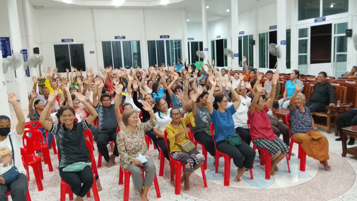 โครงการประชาคมแผนพัฒนาท้องถิ่น( พ.ศ.2571-2575)" ณ ศาลาประชาคม วัดใหญ่นายางกลัก หมู่1